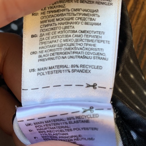 Adidas Black & White Polkadot Compression Athletic Leggings - Picture 7 of 7